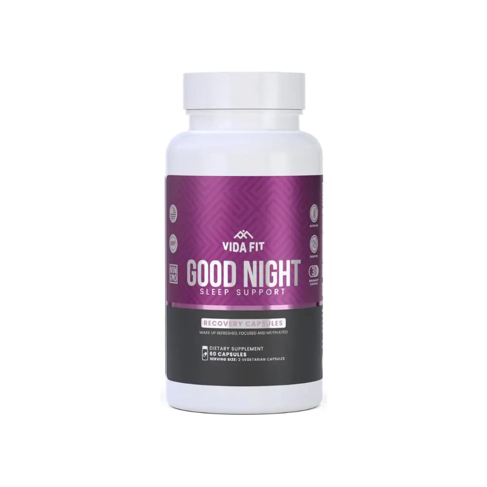 Good Night Natural Sleep Aid for Adults – Melatonin 3mg Magnesium Glycinate Ashwagandha L Theanine GABA 5-HTP Vitamin D Niacin 30 Days Supply